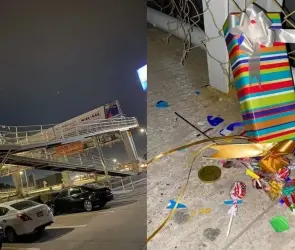 Puente de Torreón se convierte en sorprendente escenario de regalos en el día de San Valentín | FOTOS