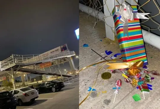 Puente de Torreón se convierte en sorprendente escenario de regalos en el día de San Valentín | FOTOS