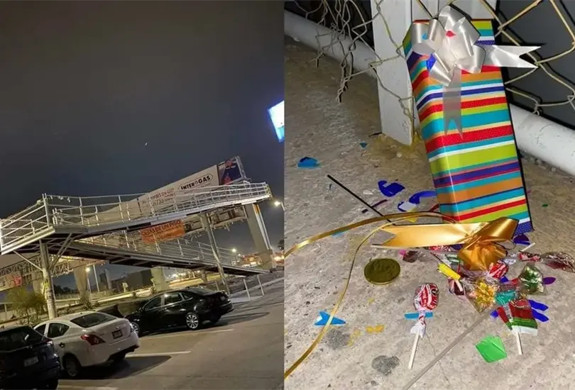 Puente de Torre&oacute;n se convierte en sorprendente escenario de regalos en el d&iacute;a de San Valent&iacute;n | FOTOS