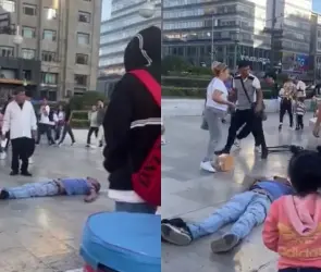 VIDEO| Hombre en silla de ruedas es golpeado por comerciantes frente a Bellas Artes
