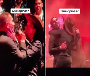 "Debería demandarla": Espinoza Paz sufre acoso de una fanática en pleno concierto en León | VIDEO