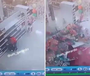 Video impactante | Dos empleadas de Soriana sepultadas por cientos de botellas de vino