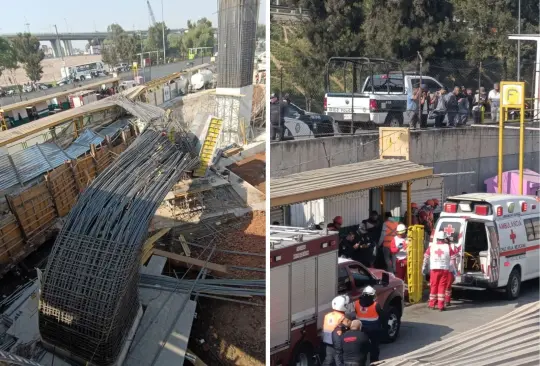 El colapso de la estructura del trolebús en Iztapalapa. 