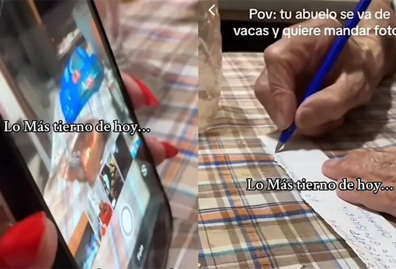 Tierno momento: abuelito aprende a enviar fotos por WhatsApp con ayuda de su nieta y se vuelve viral