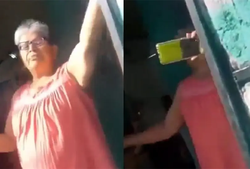 Mujer corre a peatones de su banqueta porque ella es quien la limpia a diario: est&aacute; amargada