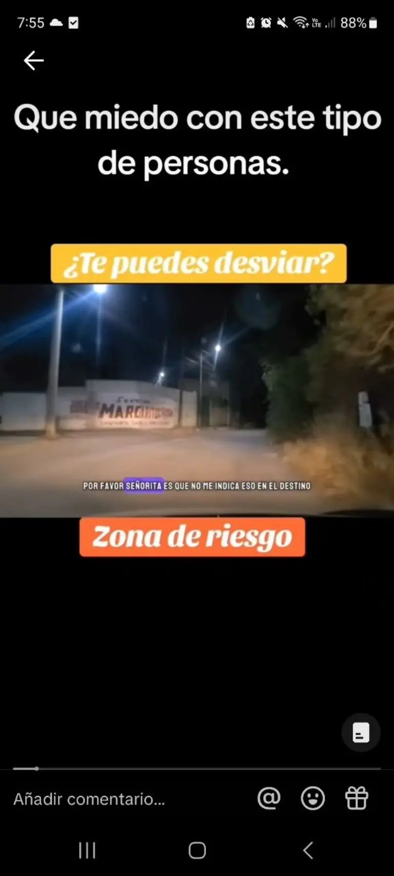 Pasajera amenaza a conductor de app - Tomada de video