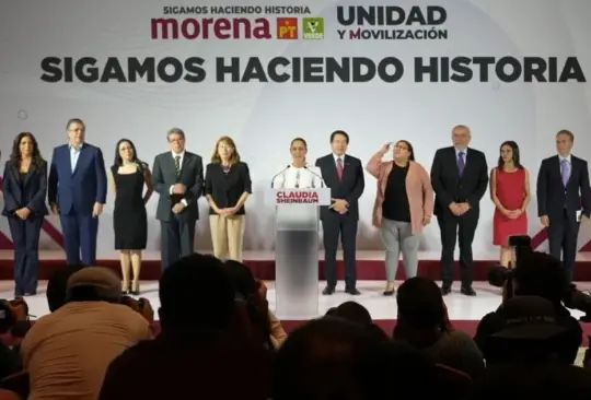 El equipo de campaña de Claudia Sheinbaum. 