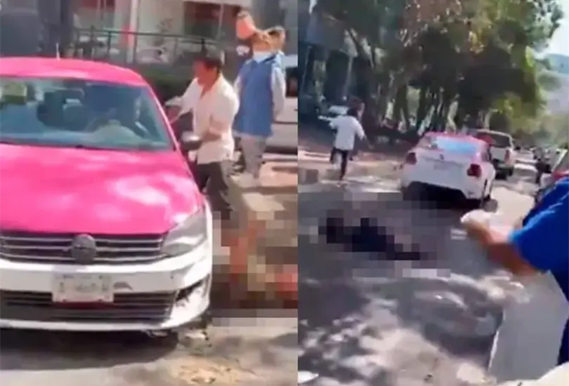 Una persona que intent&oacute; ayudar a la v&iacute;ctima tambi&eacute;n fue embestida por el taxi 
