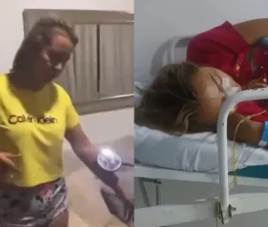 Mujer acusada de ser infiel a policía con su amigo se encuentra hospitalizada; familia denuncia acoso