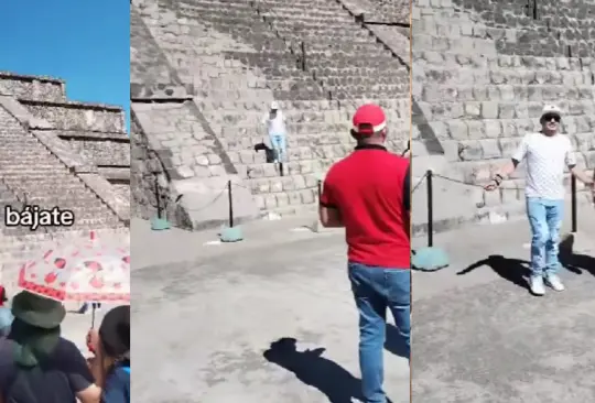 Un turista fue captado mientras desobedecía explícitamente las restricciones de acceso en la Zona Arqueológica de Teotihuacán.