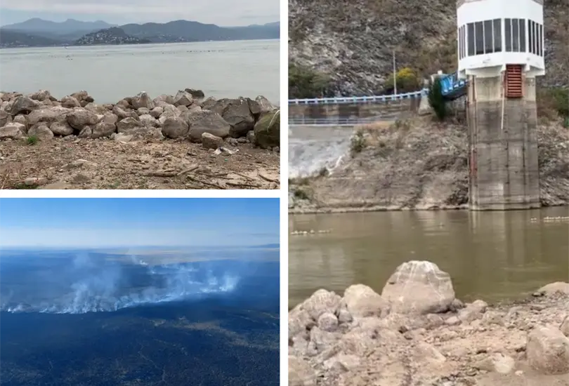 Los grandes lagos de M&eacute;xico lucen semivac&iacute;os.