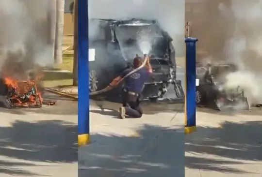 Incendio en Puebla: Camioneta explota antes de llegar a la habitación de Motel