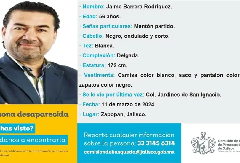 Comienzan la b&uacute;squeda intensiva tras la desaparici&oacute;n del periodista Jaime Barrera