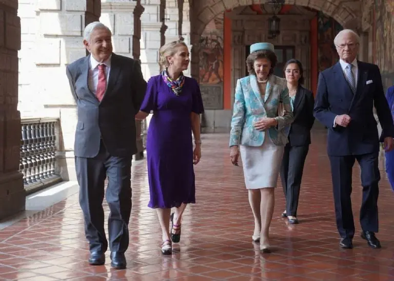 Los Reyes de Suecia no se subirán al Tren Maya. Foto: Presidencia.