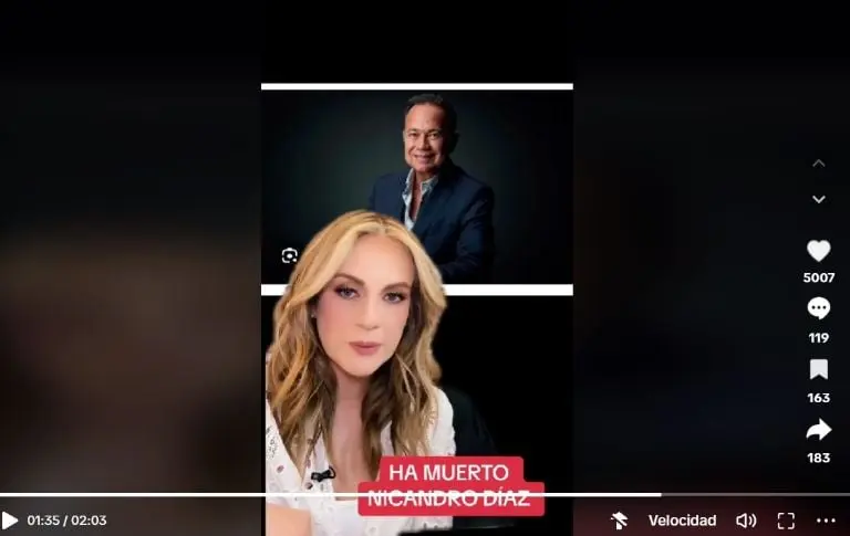 Flor Rubio habla de Nicandro Díaz (TikTok)