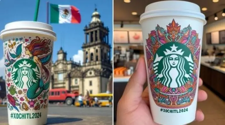 Circulan vasos con el logo de Starbucks supuestamente apoyando a Xóchitl Gálvez. Foto: X (@violetamg10078).