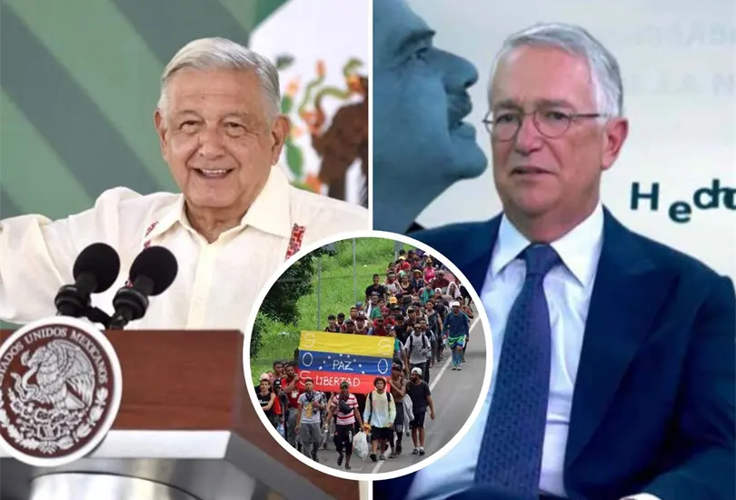 Se lanzan contra AMLO por dinero a migrantes venezolanos. 
