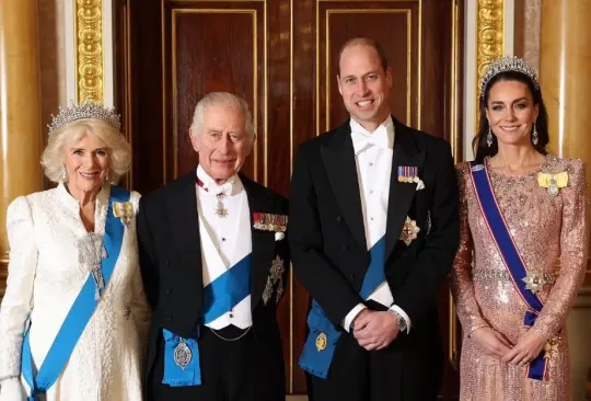 Reina Camilla, rey Carlos III, príncipe William y Kate Middleton