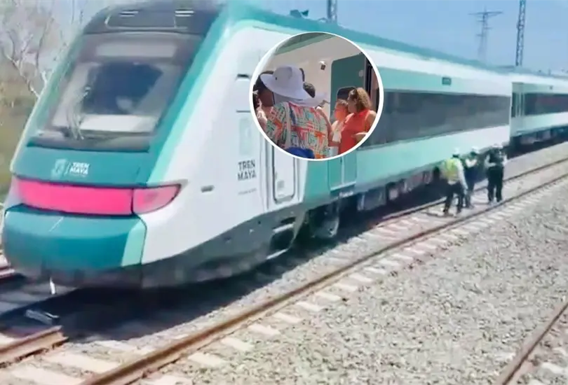 Pasajeros grabaron el momento en el que se descarriló el Tren Maya. Pasajeros grabaron el momento en el que se descarriló el Tren Maya.