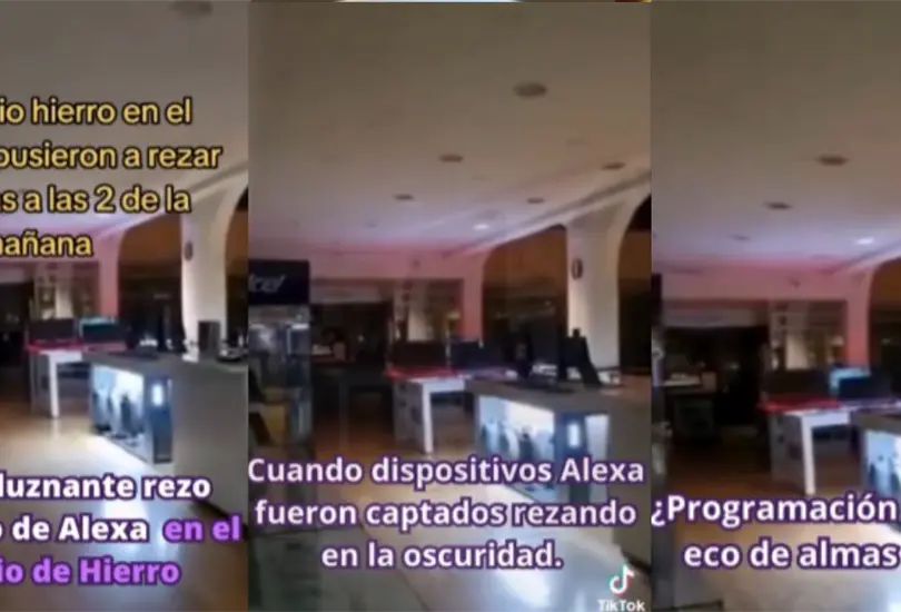 El video fue grabado por un guardia de vigilancia mientras hac&iacute;a su recorrido en la noche.