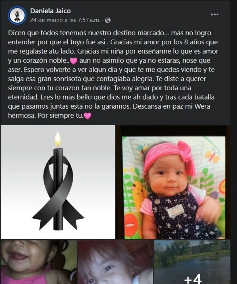Madre de niña que murió al ser succionada por tubería de alberca envía desgarrador mensaje en redes - Captura de pantalla