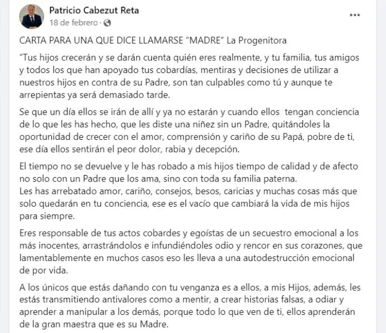 Últimas publicaciones de Patricio Cabezut (Facebook)
