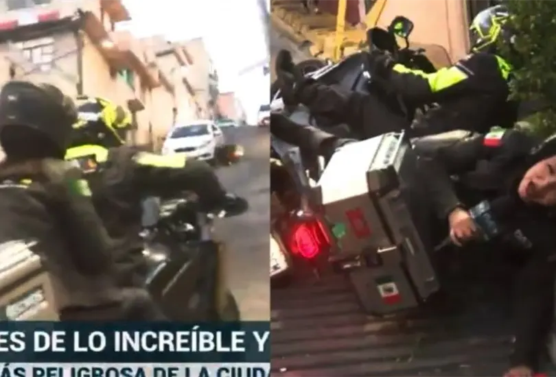 Reportera sufre aparatosa ca&iacute;da en plena transmisi&oacute;n en vivo 
