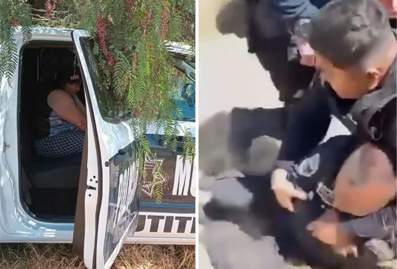 Polic&iacute;a es detenido teniendo intimidad en patrulla.