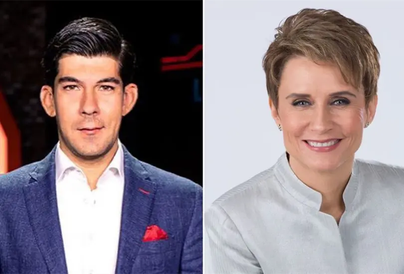 Manuel López San Martín y Denise Maerker. Manuel López San Martín y Denise Maerker.