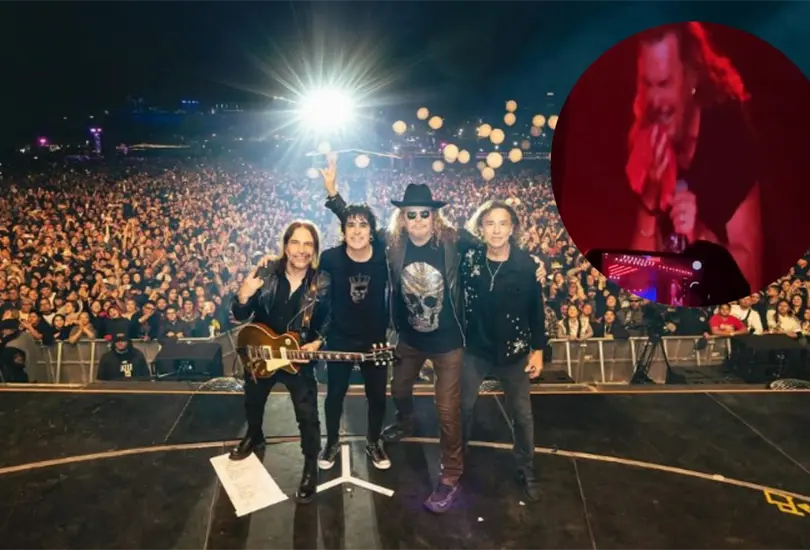 Fher de Man&aacute; olfatea ropa interior de fan en festival Tecate Pal&acute;Norte