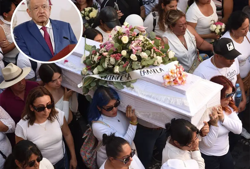 AMLO lament&oacute; la muerte de Camila, en Taxco. 