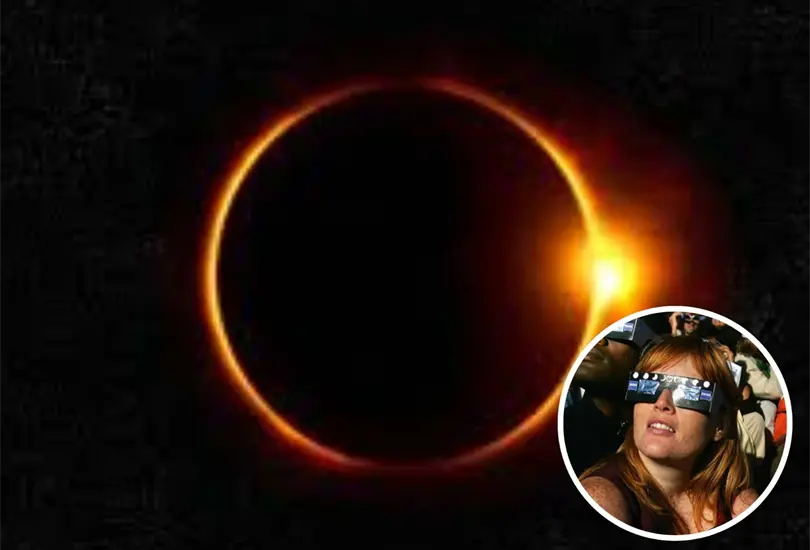 La influencer vio el eclipse sin protecci&oacute;n. Imagen ilustrativa. 