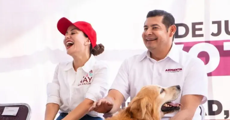 Nay Salvatori y Alejandro Armenta en campañaFoto: X @Naysalvatori
