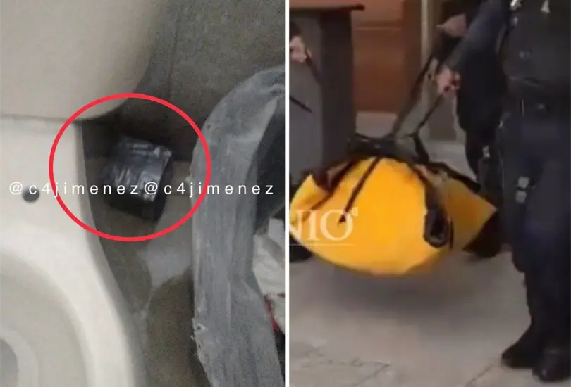 As&iacute; se llevaron la supuesta bomba. 