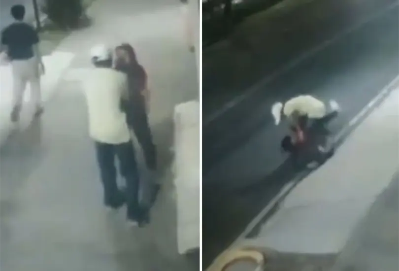 Así fue el robo a una mujer en Coapa. Así fue el robo a una mujer en Coapa.