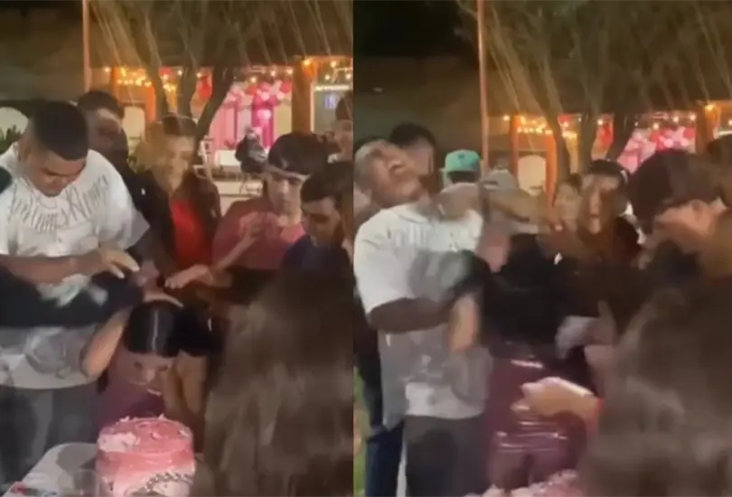 Mujer clava cuchillo en el ojo de su amigo tras ser empujada al pastel de cumplea&ntilde;os