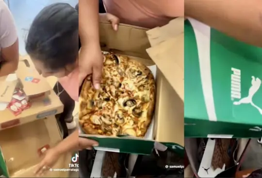 Ingenio mexicano: Familia mete dos pizzas al cine dentro de una caja de tenis |VIDEO Ingenio mexicano: Familia mete dos pizzas al cine dentro de una caja de tenis |VIDEO
