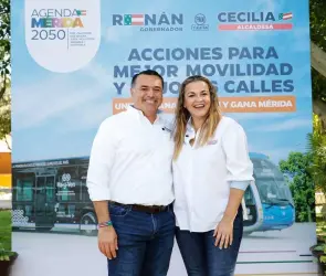 Renán Barrera y Cecilia Patrón anuncian un nuevo proyecto de reingeniería vial para Mérida