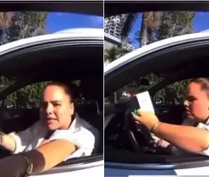 VIDEO: Mujer ofende a empleada de estacionamiento tras no querer pagar, "solo fui a Starbucks"