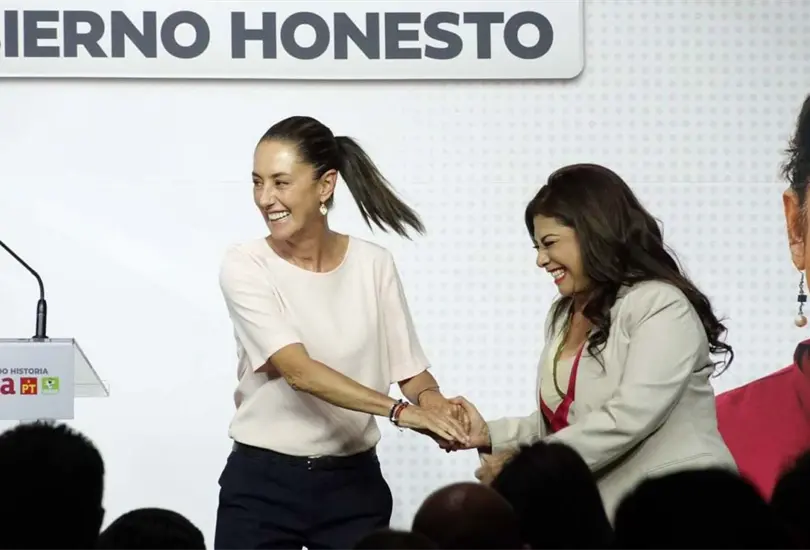 Sheinbaum felicita a Brugada tras segundo debate Chilango. 