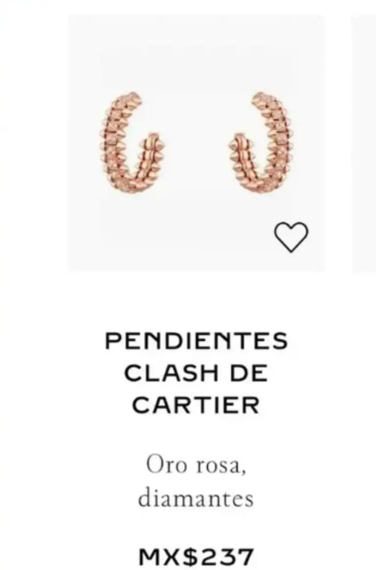 Joven aprovecha error de Cartier y compra aretes por 237 pesos Créditos: Especial