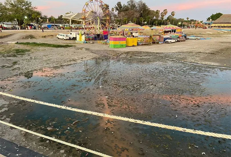 Una feria se instal&oacute; donde estaba parte del Lago de Chapala.