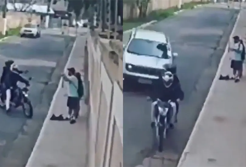 VIDEO | Conductor de camioneta embiste a asaltantes en motocicleta y evita robo VIDEO | Conductor de camioneta embiste a asaltantes en motocicleta y evita robo