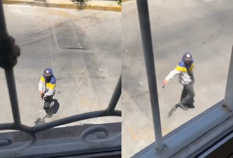 Ladrón amenaza con arma a motociclista y le exige las llaves de su vehículo a plena luz del día Ladrón amenaza con arma a motociclista y le exige las llaves de su vehículo a plena luz del día