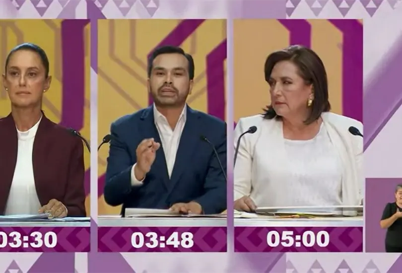 Se lo robó la candidata del PRIAN: caos en el debate presidencial por fallas con el reloj Se lo robó la candidata del PRIAN: caos en el debate presidencial por fallas con el reloj
