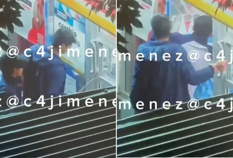 Ambos sujetos buscaban tirar la puerta con el uso de la fuerza