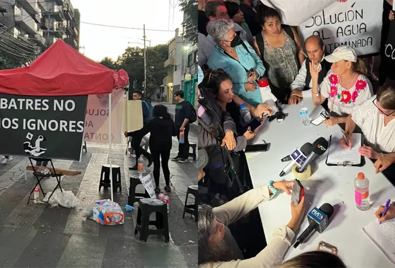 "Regresaremos ma&ntilde;ana": Vecinos de la Benito Ju&aacute;rez protestan por agua contaminada