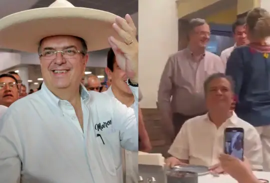 Captan momento en que comensales corren a Marcelo Ebrard de restaurante de Guadalajara