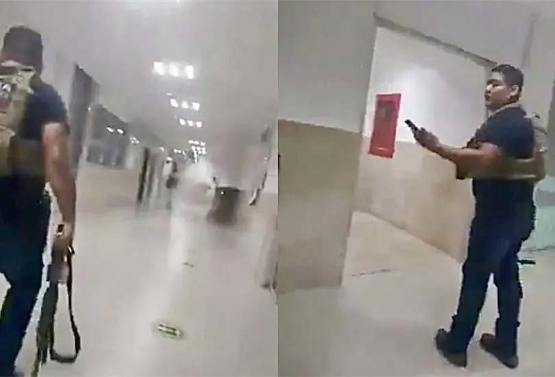 VIDEO | Terror en hospital de Tamaulipas: polic&iacute;a interviene para arrestar a presunto sicario
