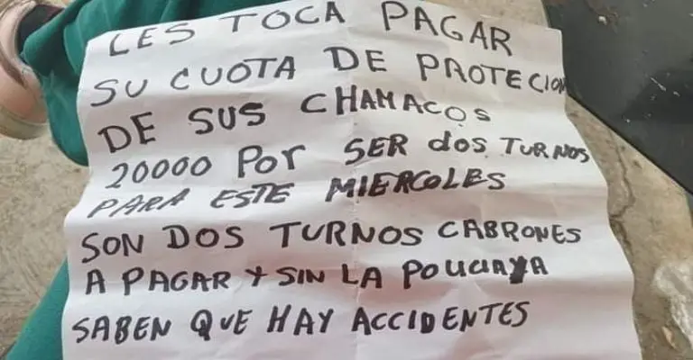 Mensaje dejado en la primariaFoto: Redes